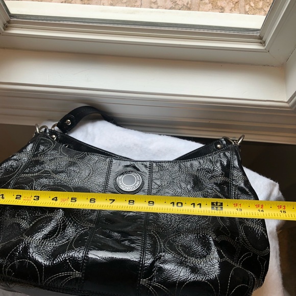 Vintage Leather Black Coach Designer Purse Trendy 2000s Style - Picture 4 of 5